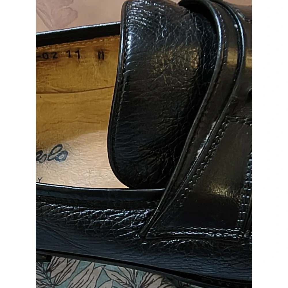 Vito Rufolo 11M Made In Italy Men's Black Tassled Loafers Classic Designer EUC